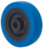 Roues en caoutchouc bleu
