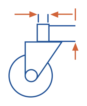Largeur x hauteur tige ou coquille