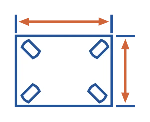 Dimensions extérieures de la platine