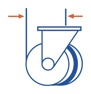 Radio giro rueda doble