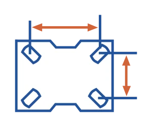 Distancia entre agujeros fija